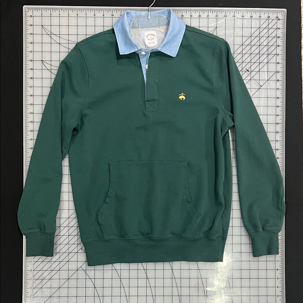 Brooks Brothers Green Rugby Polo Shirt